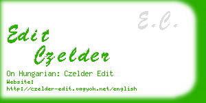 edit czelder business card